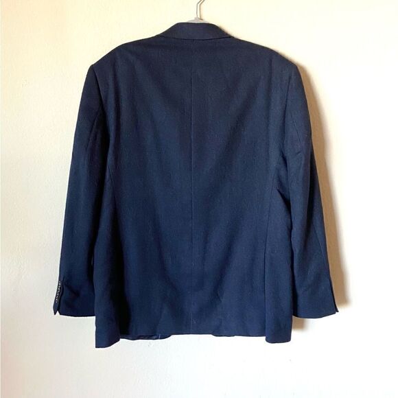 NWOT Stafford Camel Hair Blue Blazer Size 44R - Picture 5 of 10